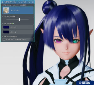 PSO2NGS：オーレヘアー（装飾ON）・正面 - 