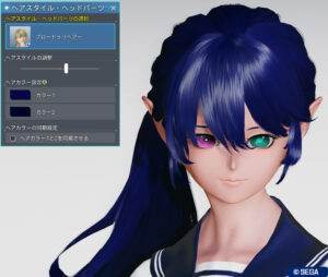 PSO2NGS：ブロードゥリヘアー・正面 - 